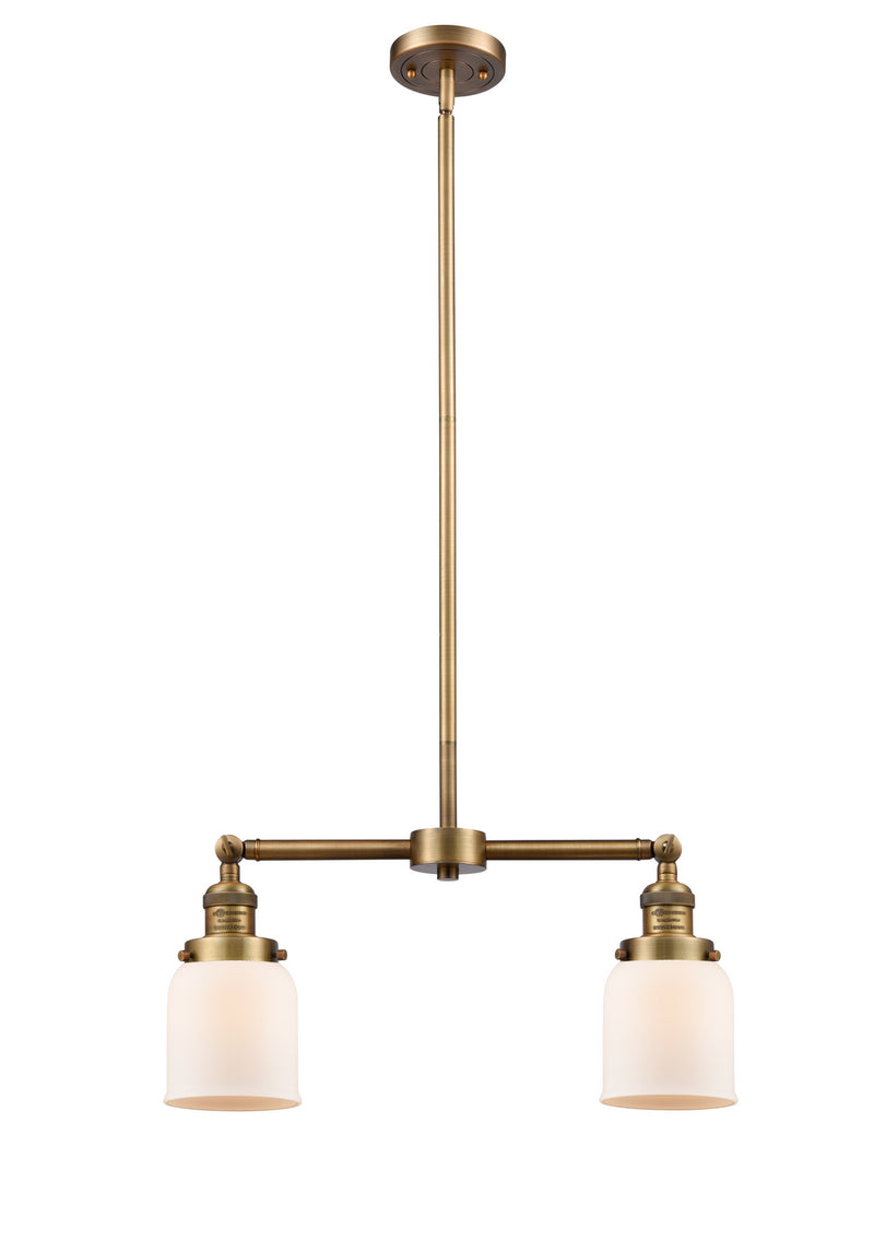 Innovations 209-BB-G51 Two Light Island Pendant, Brushed Brass