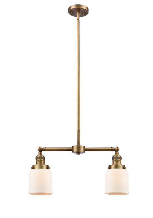 Innovations 209-BB-G51 Two Light Island Pendant, Brushed Brass