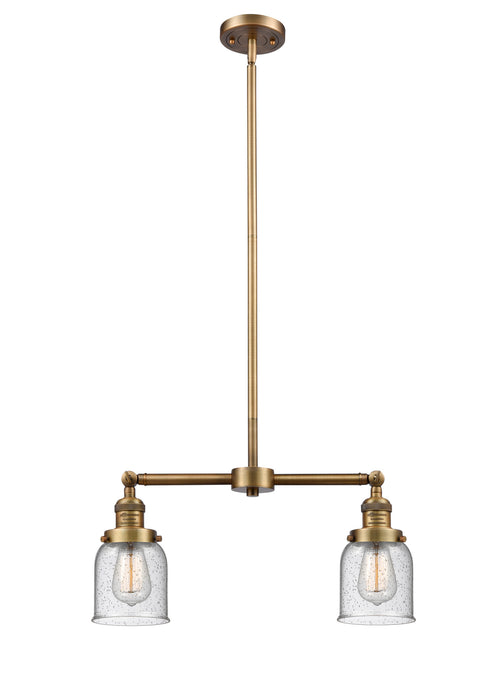 Innovations 209-BB-G54 Two Light Island Pendant, Brushed Brass