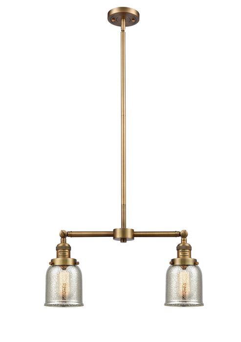Innovations 209-BB-G58 Two Light Island Pendant, Brushed Brass