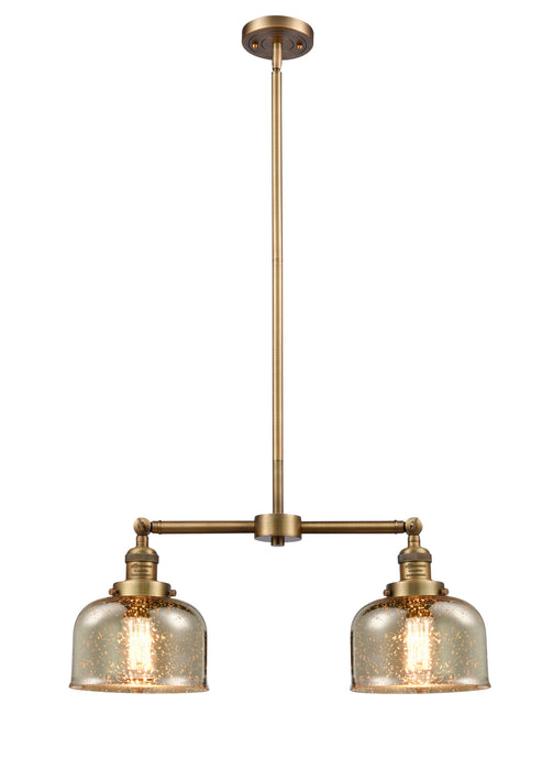 Innovations 209-BB-G78 Two Light Island Pendant, Brushed Brass