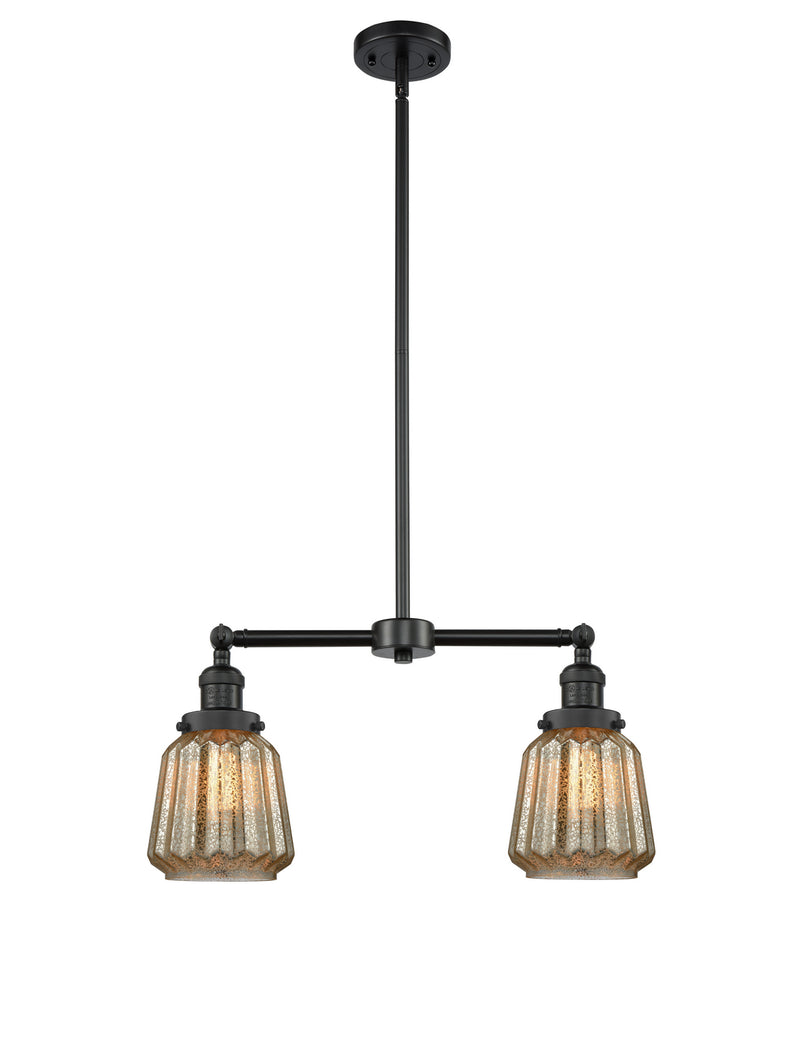 Innovations 209-BK-G146 Two Light Island Pendant, Matte Black