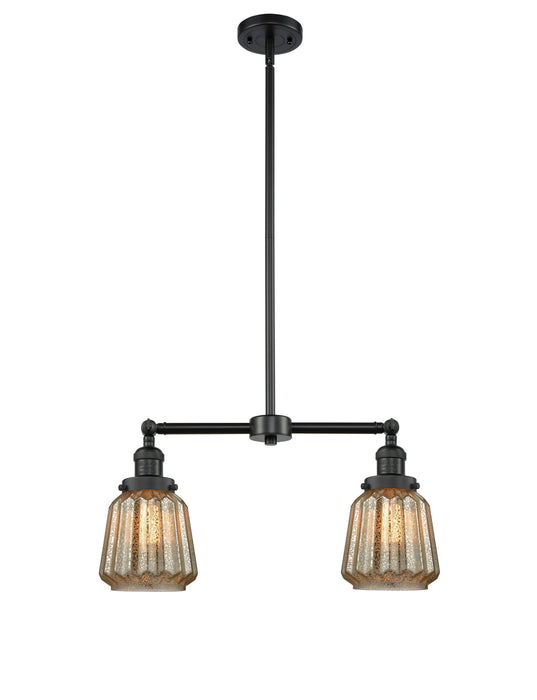 Innovations 209-BK-G146 Two Light Island Pendant, Matte Black