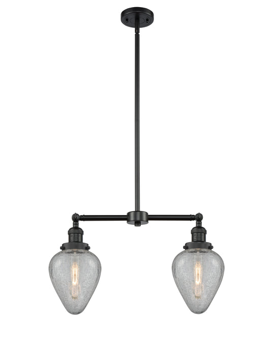 Innovations 209-BK-G165 Two Light Island Pendant, Matte Black