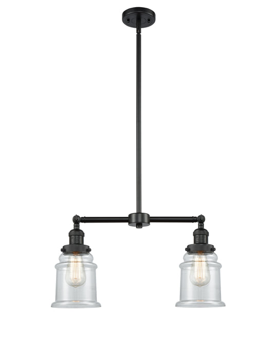 Innovations 209-BK-G182 Two Light Island Pendant, Matte Black