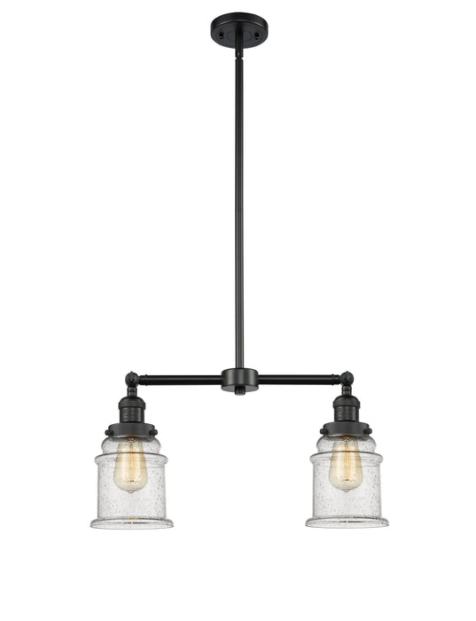 Innovations 209-BK-G184 Two Light Island Pendant, Matte Black