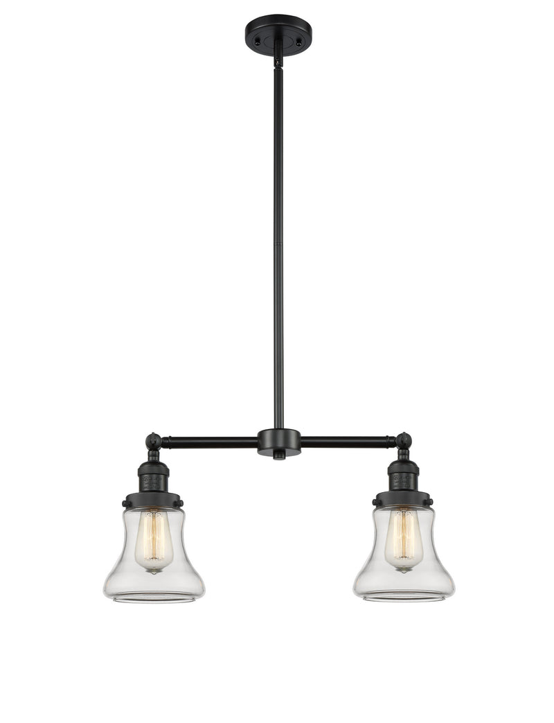 Innovations 209-BK-G192 Two Light Island Pendant, Matte Black