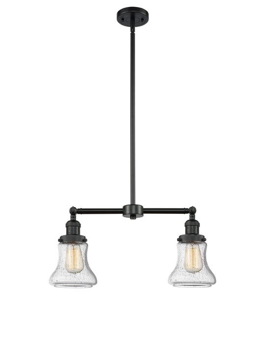 Innovations 209-BK-G194 Two Light Island Pendant, Matte Black
