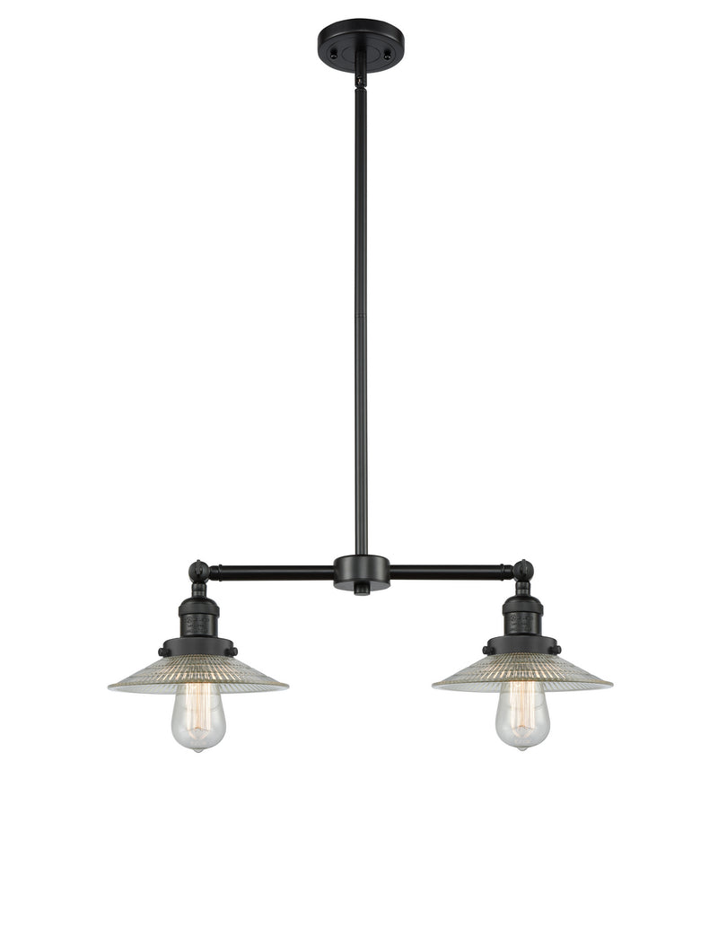Innovations 209-BK-G2 Two Light Island Pendant, Matte Black