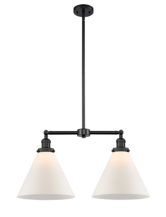 Innovations 209-BK-G41-L Two Light Island Pendant, Matte Black