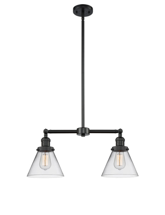 Innovations 209-BK-G42 Two Light Island Pendant, Matte Black
