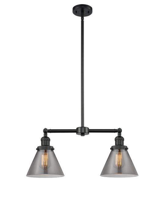 Innovations 209-BK-G43 Two Light Island Pendant, Matte Black