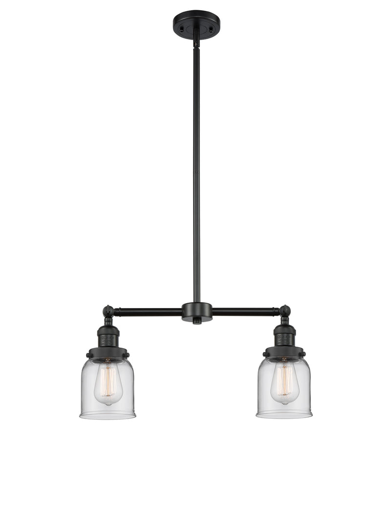 Innovations 209-BK-G52 Two Light Island Pendant, Matte Black