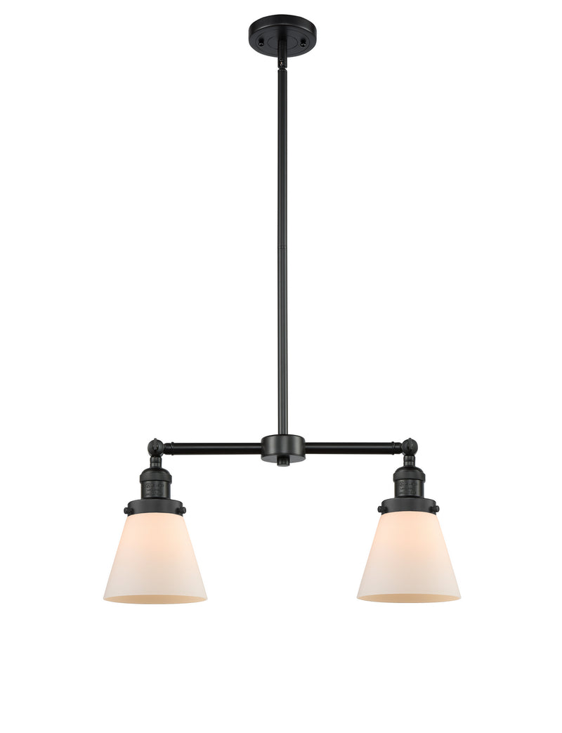 Innovations 209-BK-G61 Two Light Island Pendant, Matte Black