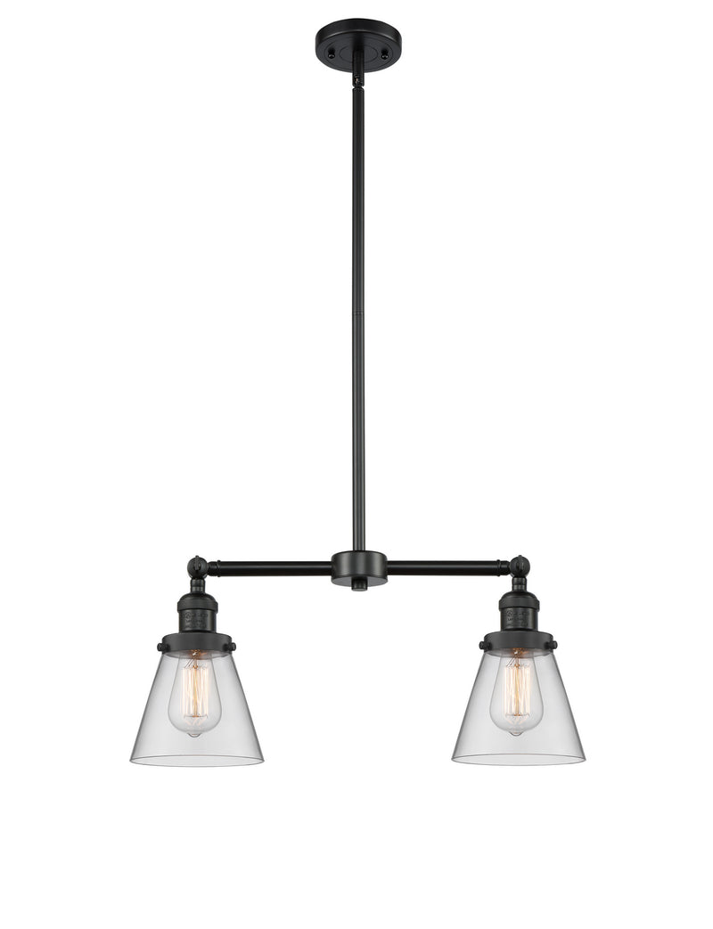 Innovations 209-BK-G62 Two Light Island Pendant, Matte Black