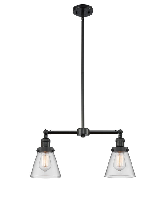 Innovations 209-BK-G62 Two Light Island Pendant, Matte Black