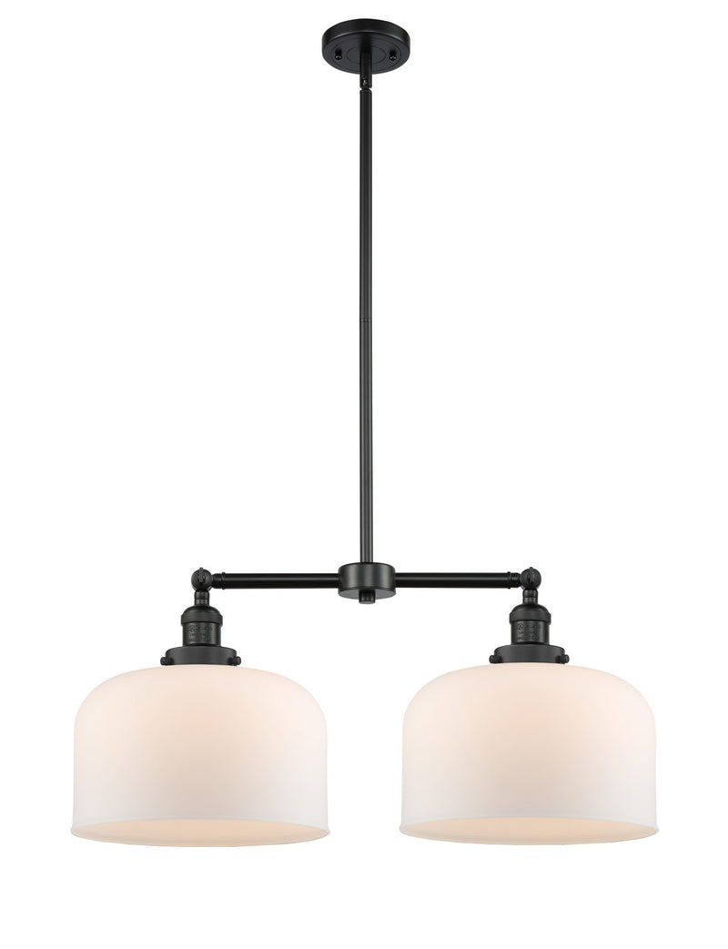Innovations 209-BK-G71-L Two Light Island Pendant, Matte Black