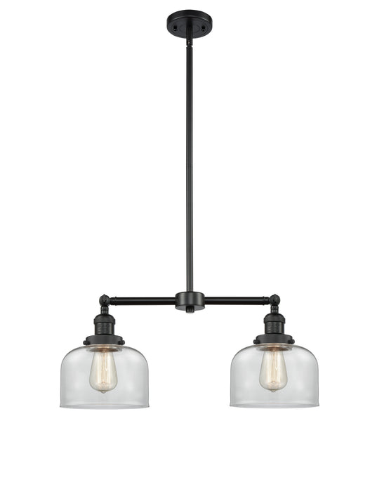 Innovations 209-BK-G72 Two Light Island Pendant, Matte Black