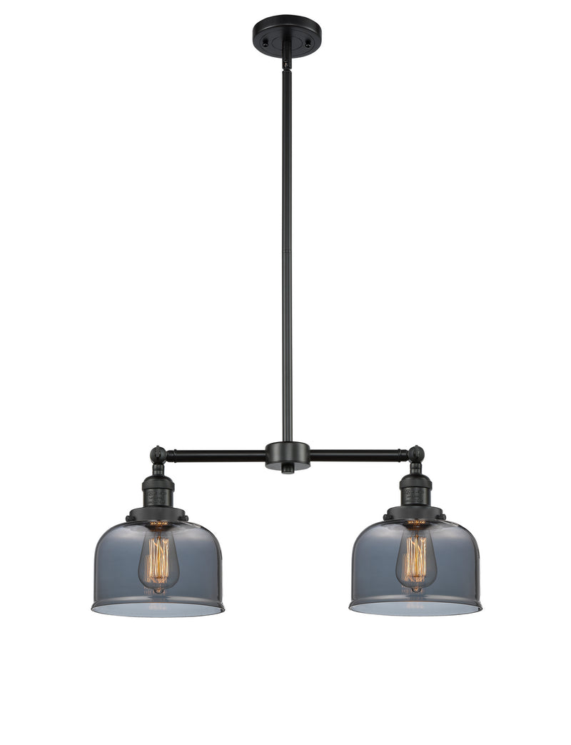 Innovations 209-BK-G73 Two Light Island Pendant, Matte Black