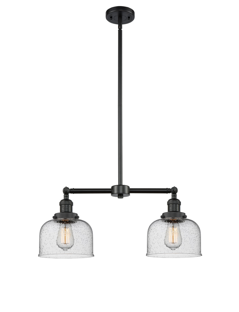 Innovations 209-BK-G74 Two Light Island Pendant, Matte Black