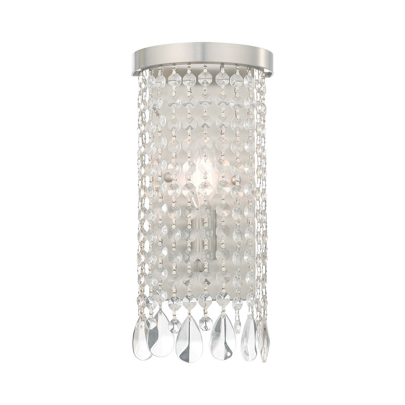 Livex Lighting 51061-91 One Light Wall Sconce, Brushed Nickel