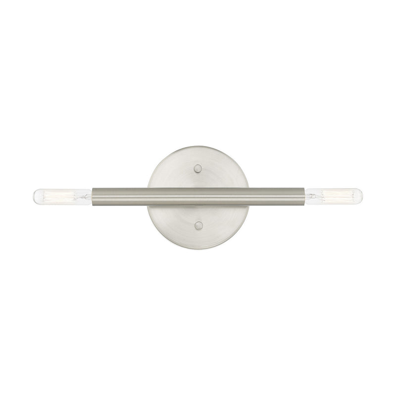 Livex Lighting 51172-91 Two Light Wall Sconce, Brushed Nickel