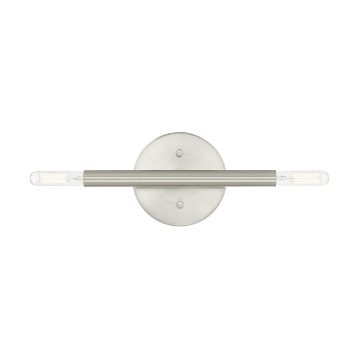 Livex Lighting 51172-91 Two Light Wall Sconce, Brushed Nickel