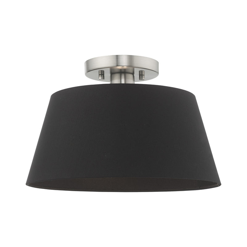 Livex Lighting 51352-91 One Light Ceiling Mount, Brushed Nickel