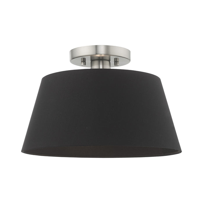 Livex Lighting 51352-91 One Light Ceiling Mount, Brushed Nickel