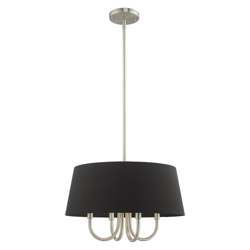 Livex Lighting 51354-91 Four Light Pendant, Brushed Nickel