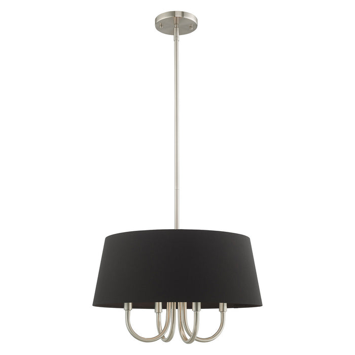 Livex Lighting 51354-91 Four Light Pendant, Brushed Nickel
