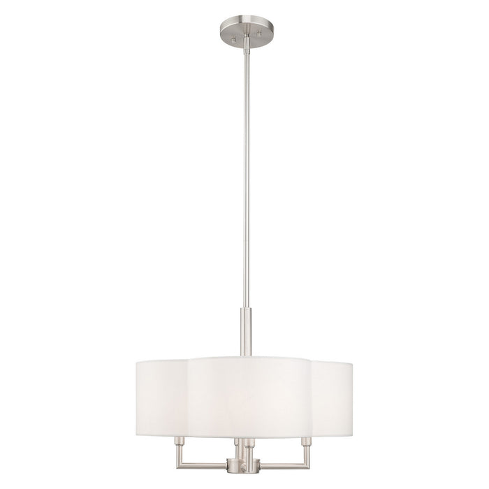 Livex Lighting 51924-91 Four Light Pendant, Brushed Nickel