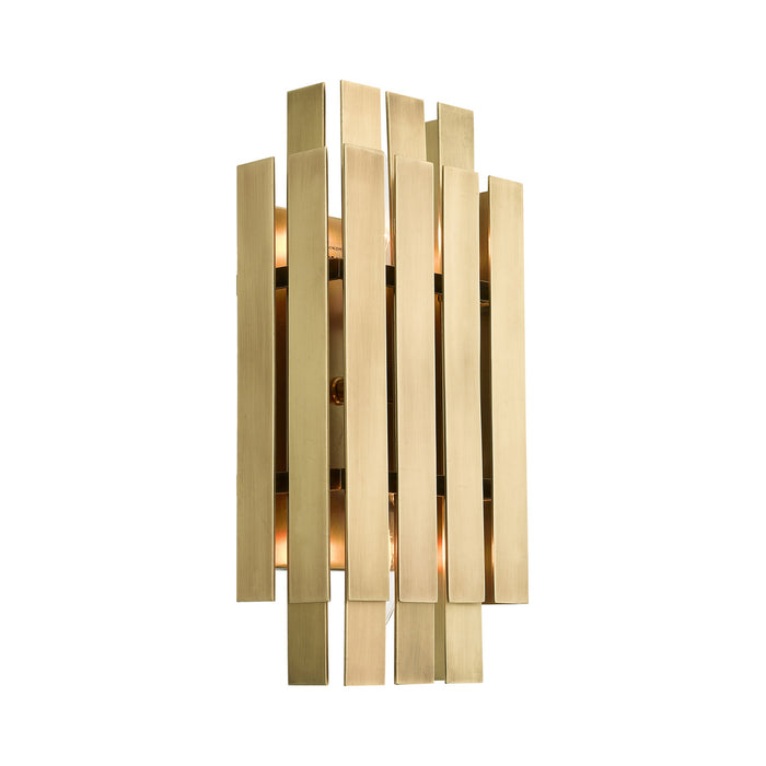 Livex Lighting 52041-08 Two Light Wall Sconce, Natural Brass