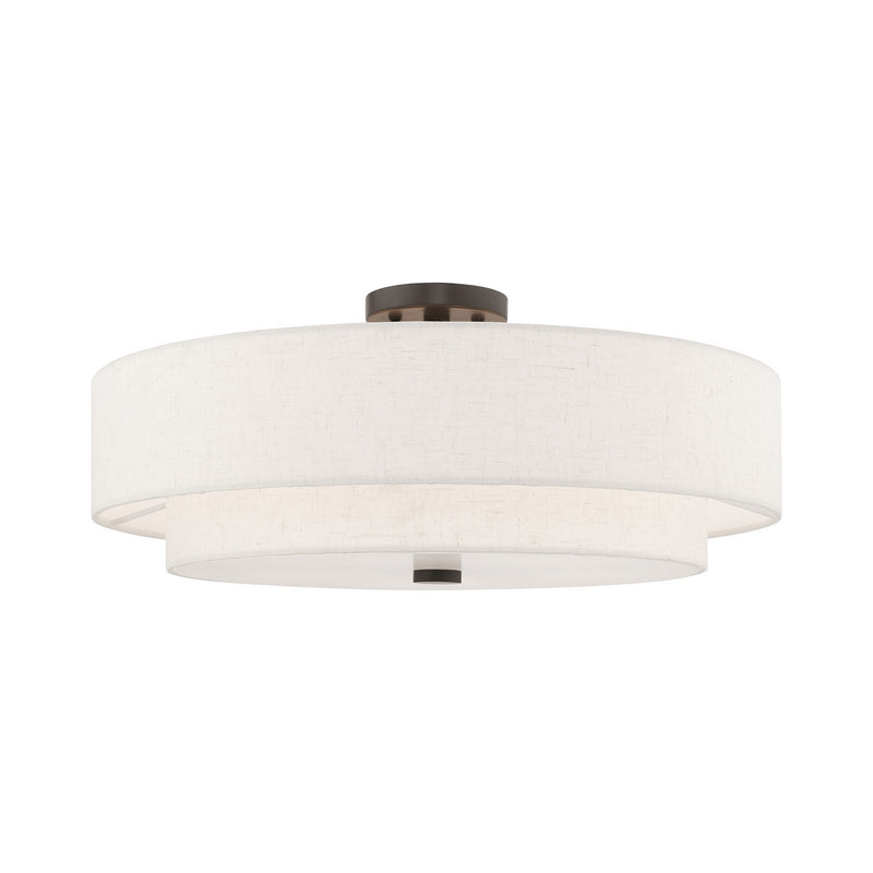 Livex Lighting 52139-92 Five Light Ceiling Mount, English Bronze