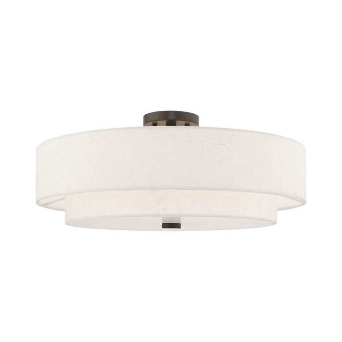 Livex Lighting 52139-92 Five Light Ceiling Mount, English Bronze