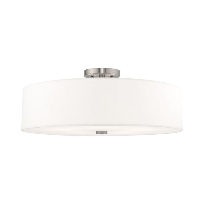 Livex Lighting 52142-91 Five Light Ceiling Mount, Brushed Nickel