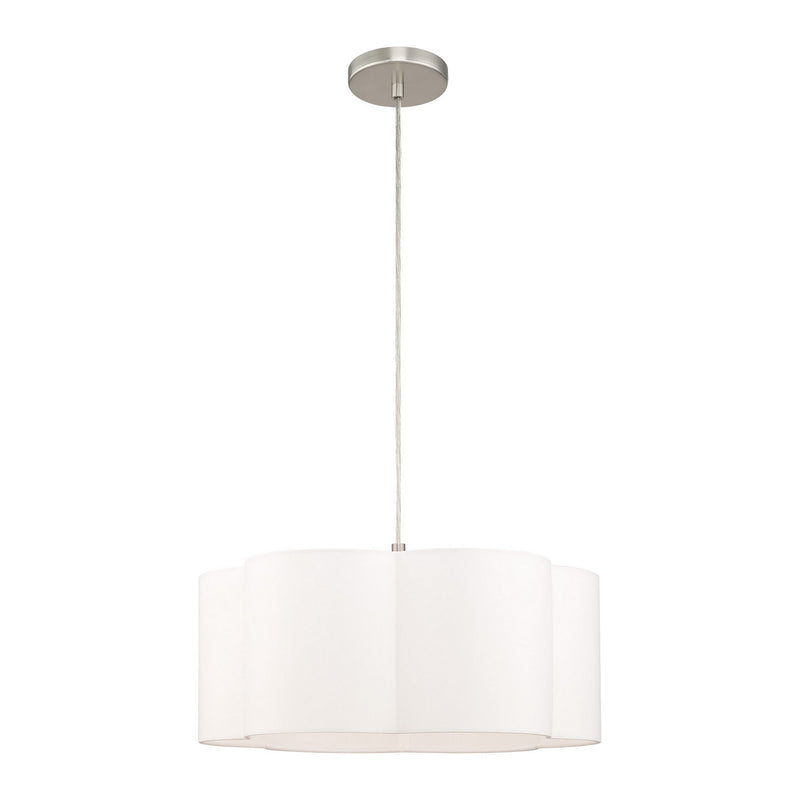 Livex Lighting 52155-91 One Light Pendant, Brushed Nickel