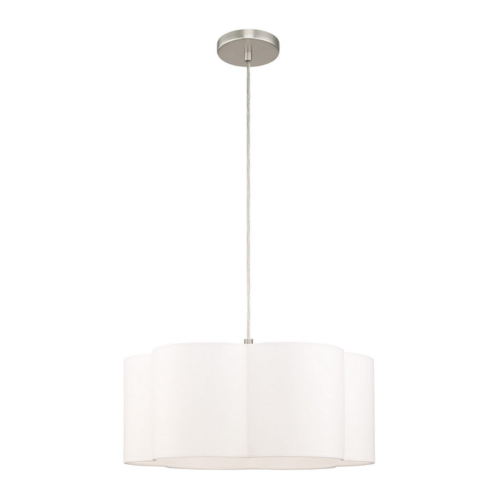 Livex Lighting 52155-91 One Light Pendant, Brushed Nickel