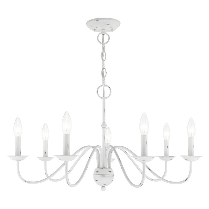 Livex Lighting 52167-60 Seven Light Chandelier, Antique White