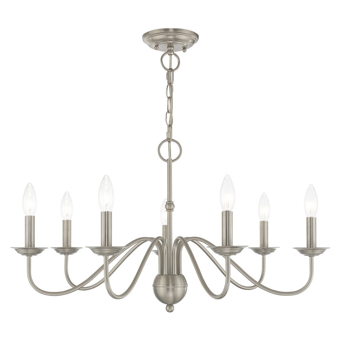 Livex Lighting 52167-91 Seven Light Chandelier, Brushed Nickel