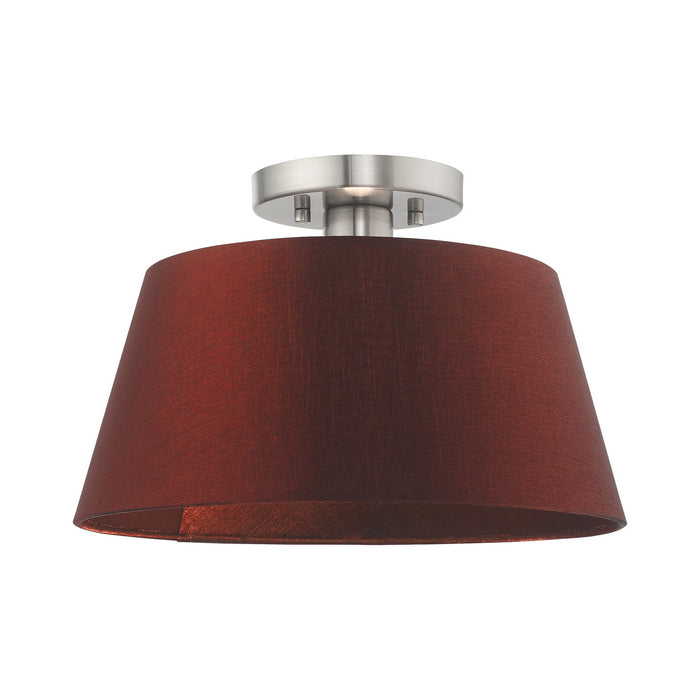 Livex Lighting 52902-91 One Light Ceiling Mount, Brushed Nickel