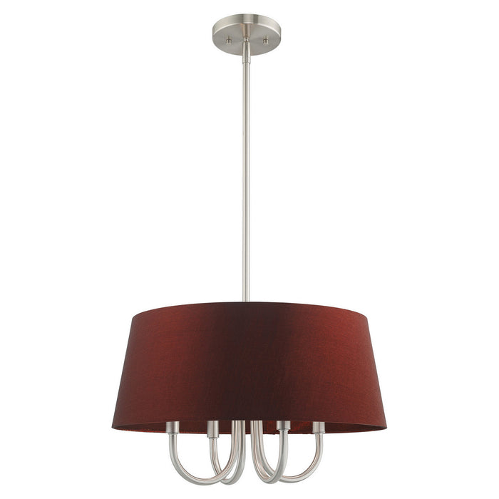 Livex Lighting 52904-91 Four Light Pendant, Brushed Nickel