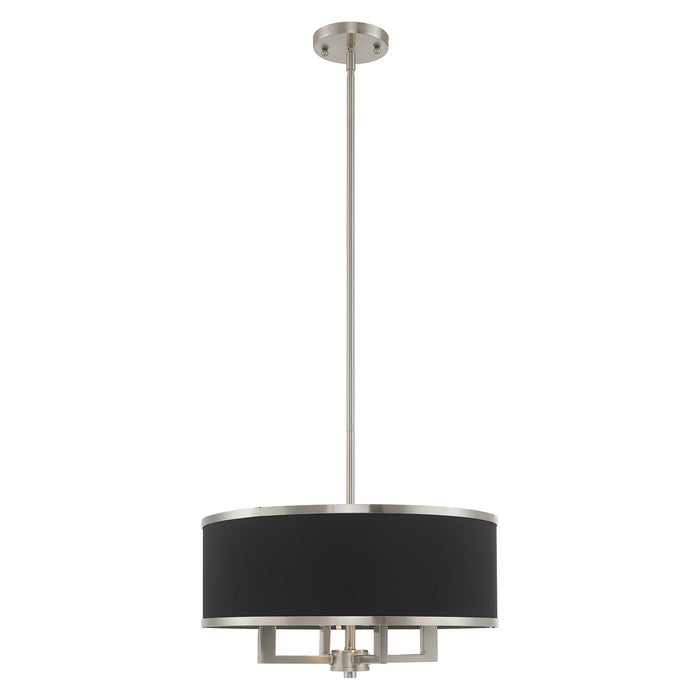 Livex Lighting 60404-91 Four Light Pendant, Brushed Nickel
