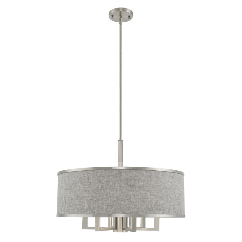 Livex Lighting 60426-91 Seven Light Chandelier, Brushed Nickel
