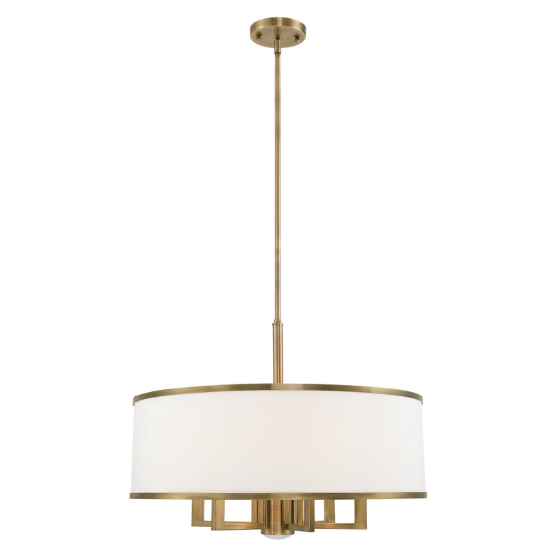 Livex Lighting 62616-01 Seven Light Chandelier, Antique Brass