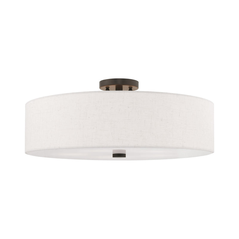 Livex Lighting 52141-92 Five Light Ceiling Mount, English Bronze