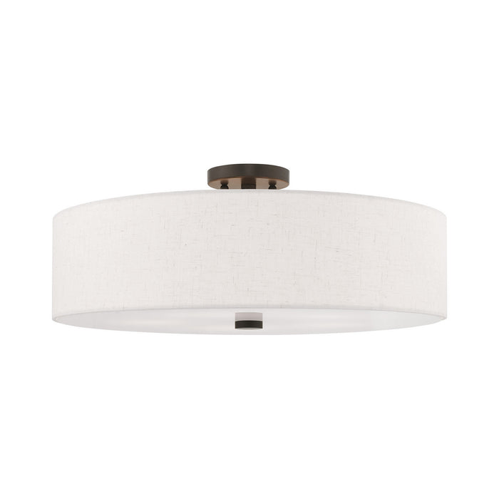 Livex Lighting 52141-92 Five Light Ceiling Mount, English Bronze