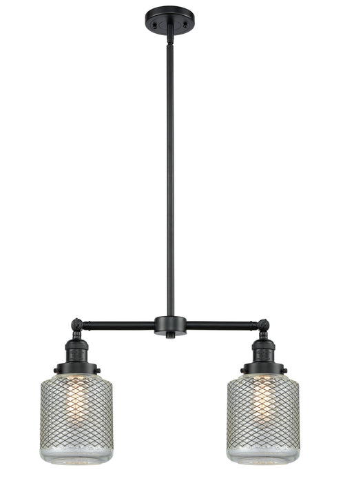 Innovations 209-OB-G262 Two Light Island Pendant, Oil Rubbed Bronze