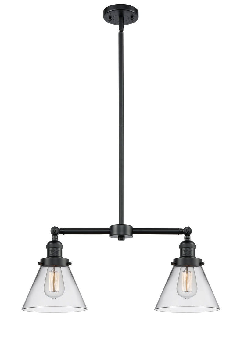 Innovations 209-OB-G42 Two Light Island Pendant, Oil Rubbed Bronze