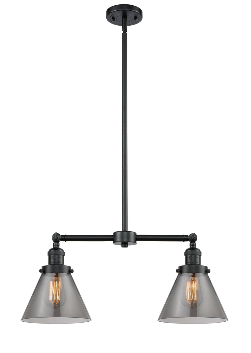 Innovations 209-OB-G43 Two Light Island Pendant, Oil Rubbed Bronze